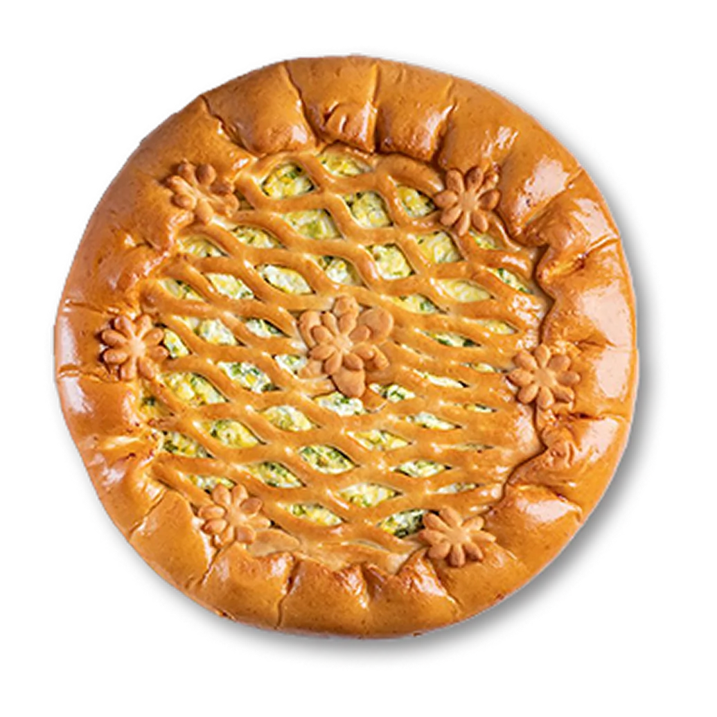 Пирог с зеленым луком и яйцом